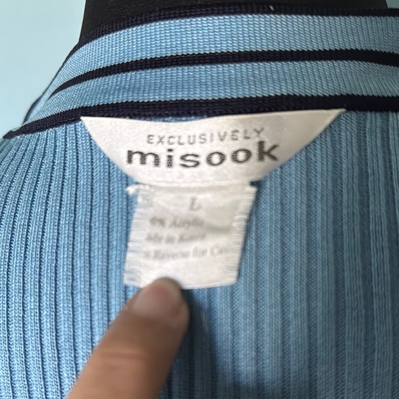 Blue Striped Women's Sweater - Picture 2 of 4